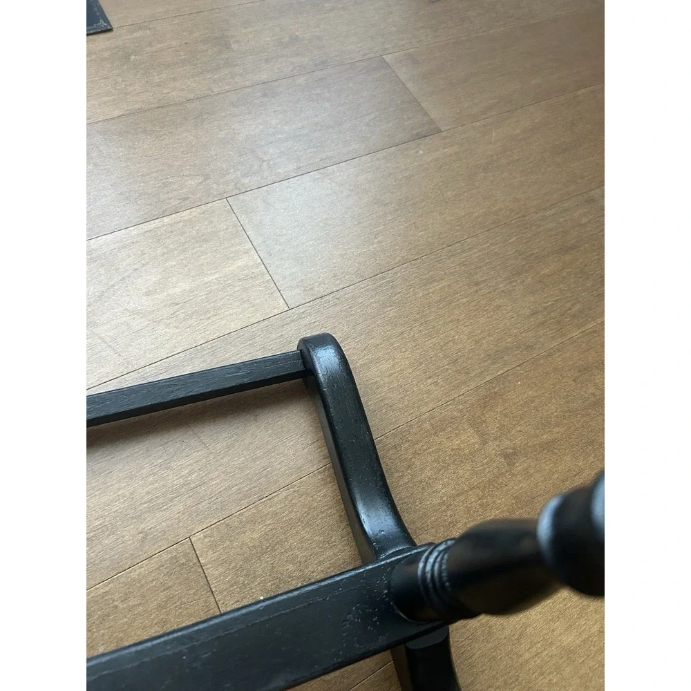 Freestanding Black Wooden Valet Stand